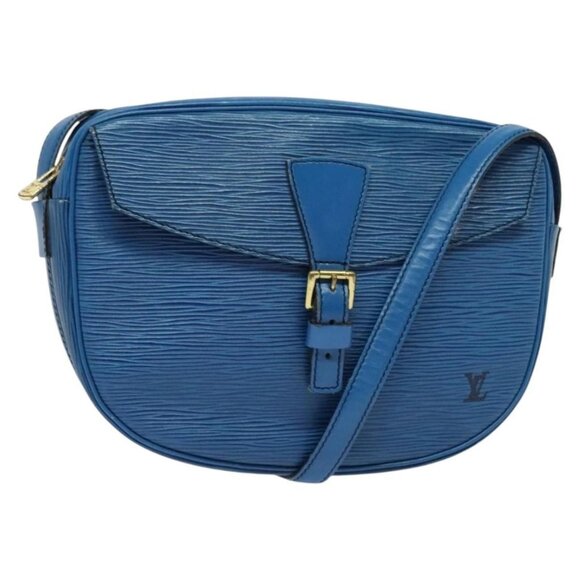 LOUIS VUITTON Epi June Feuille Shoulder Bag Blue M52155 LV Auth 136985 - Picture 1 of 16